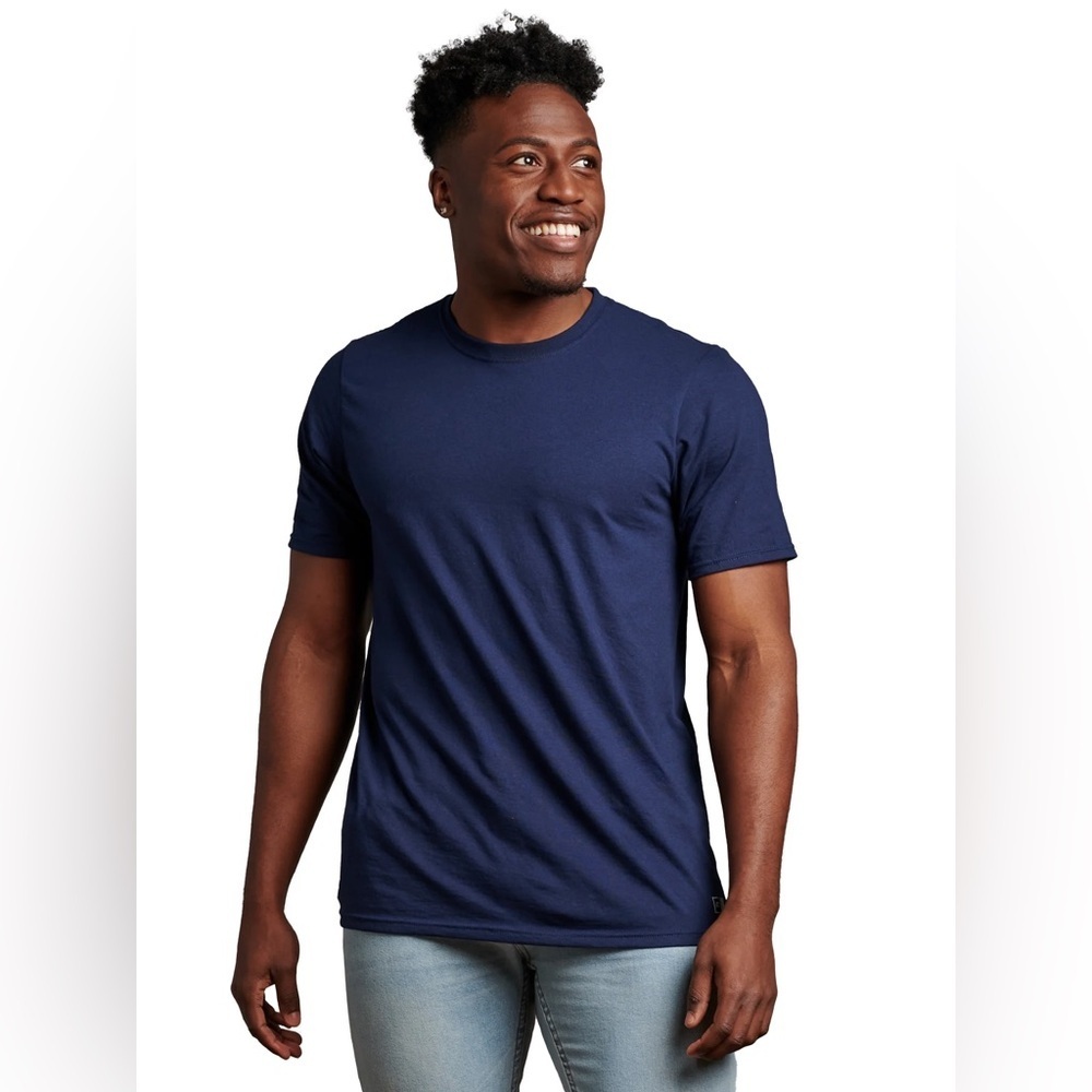 Russell Men's Navy Blue T-Shirt - Picture 3 of 6